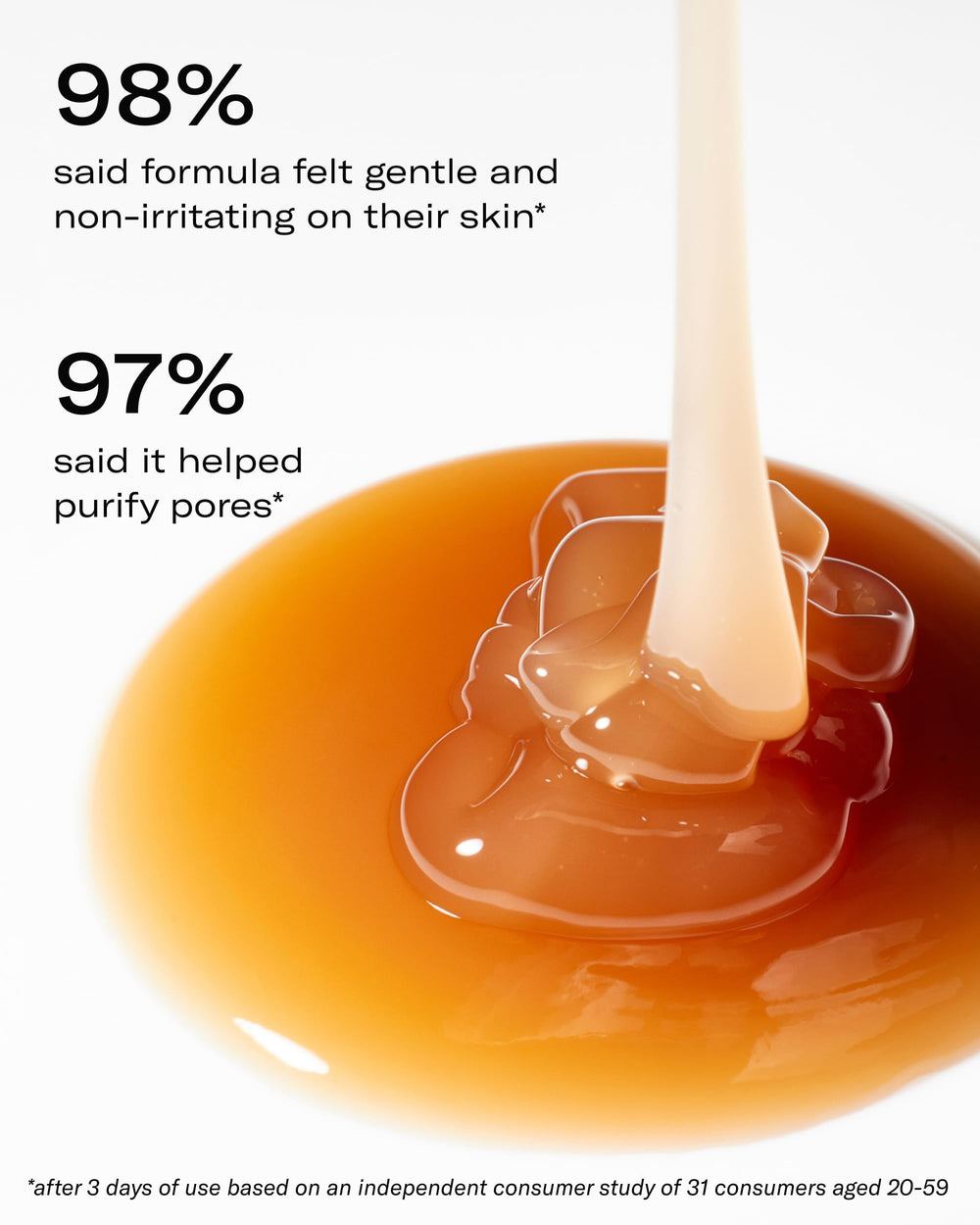 Then I Met You gel on fingertip showing gentle exfoliating consistency