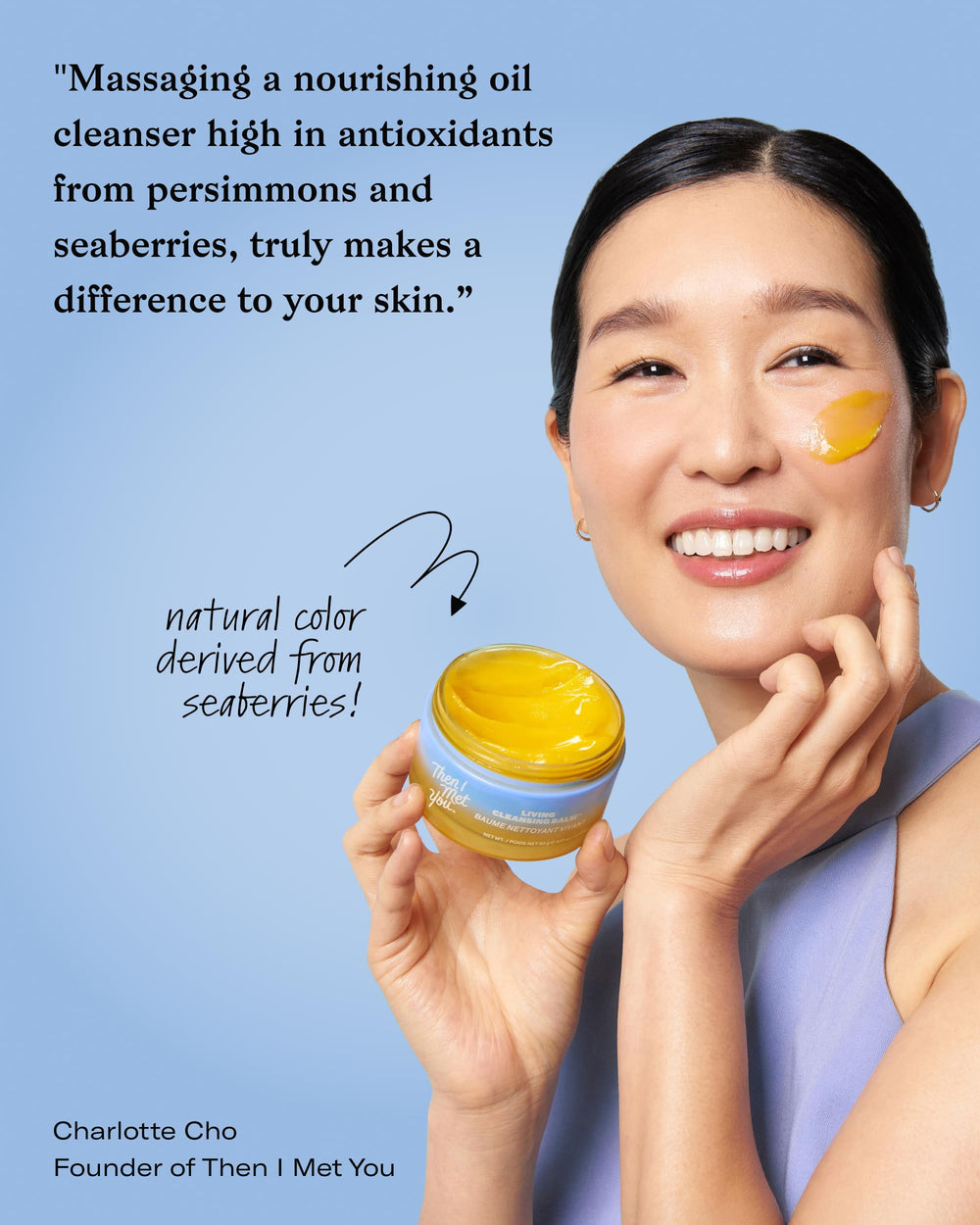 Then I Met You seaberry oil droplet with fruit detail, emphasizes antioxidant nourishment