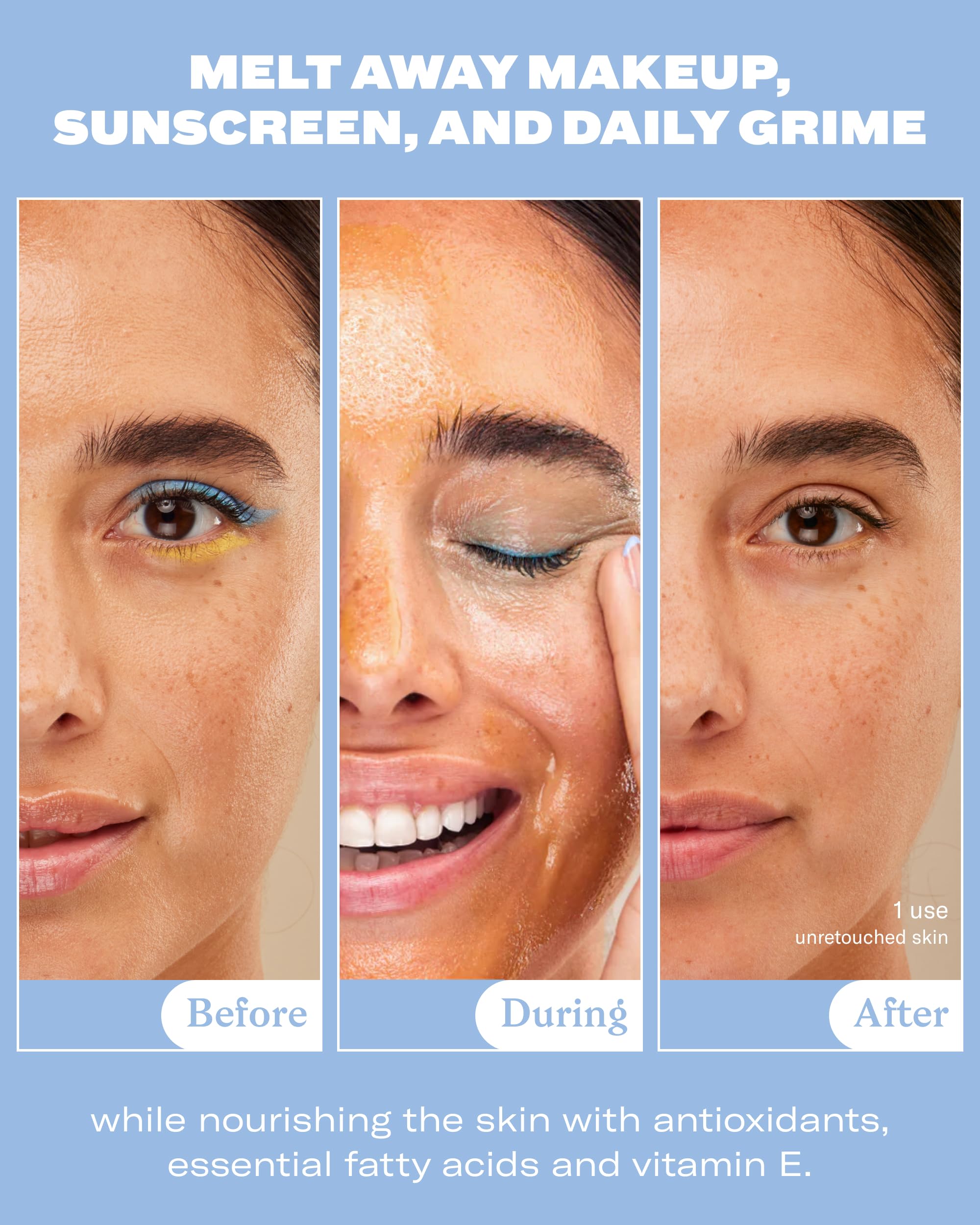 Then I Met You balm being scooped on hand for application, demonstrates effortless spread