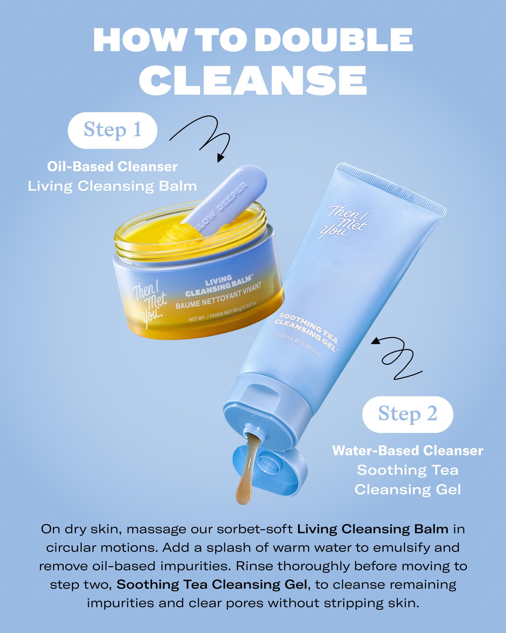 Then I Met You travel-ready size in toiletry bag for on-the-go cleansing