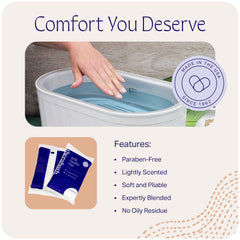 Therabath melted wax in a paraffin bath, showing smooth melt for easy dipping