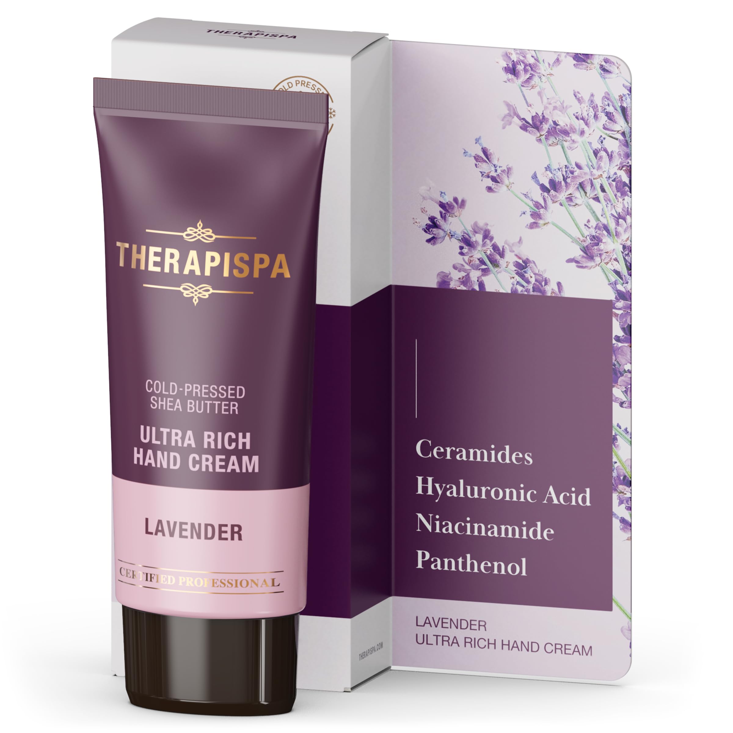 THERAPISPA front tube view showing compact travel size and clear branding
