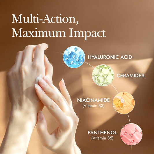 THERAPISPA cream texture on fingertips illustrating fast absorption benefit