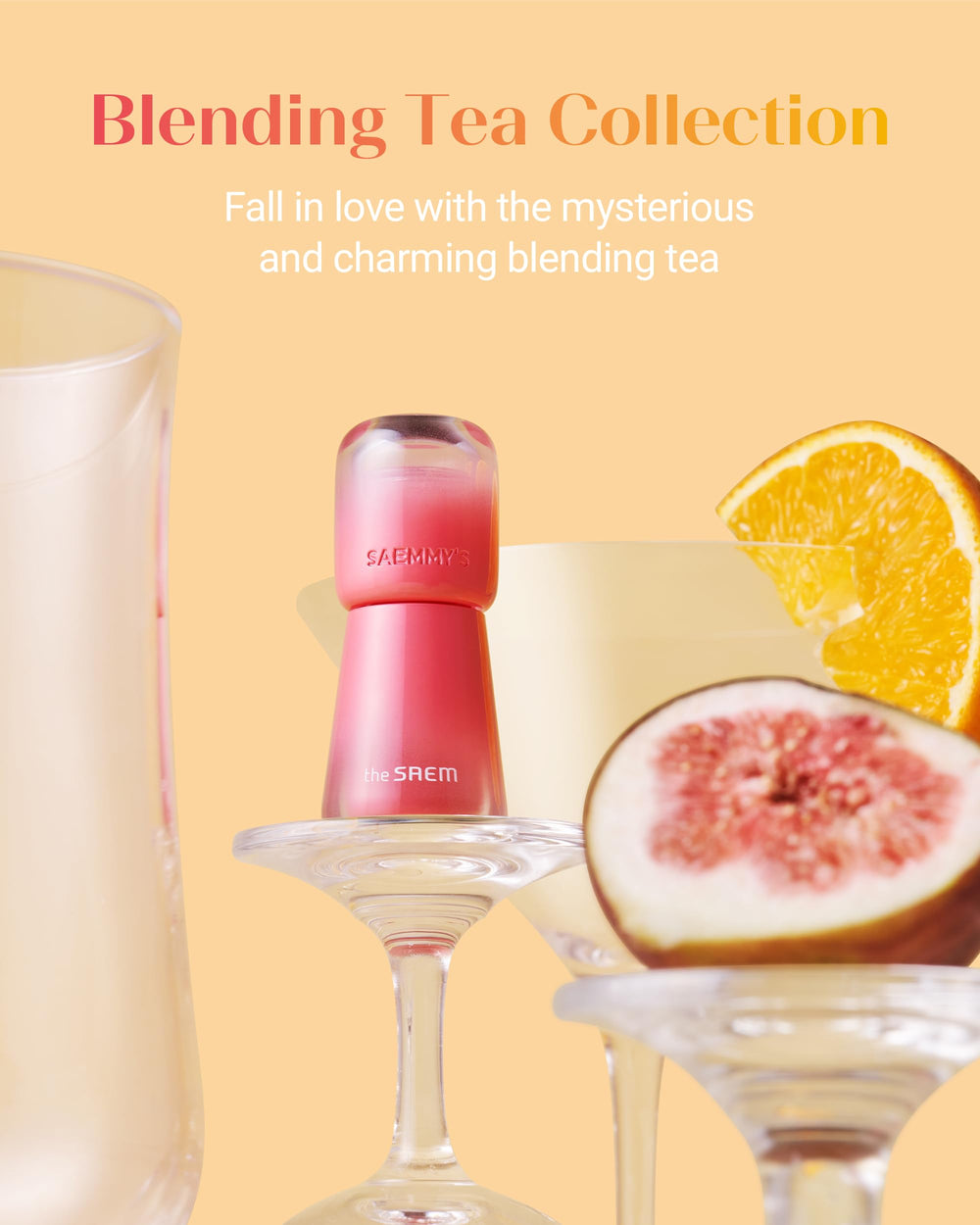 THESAEM jelly-like water-gel texture close-up showing luminous, glossy finish