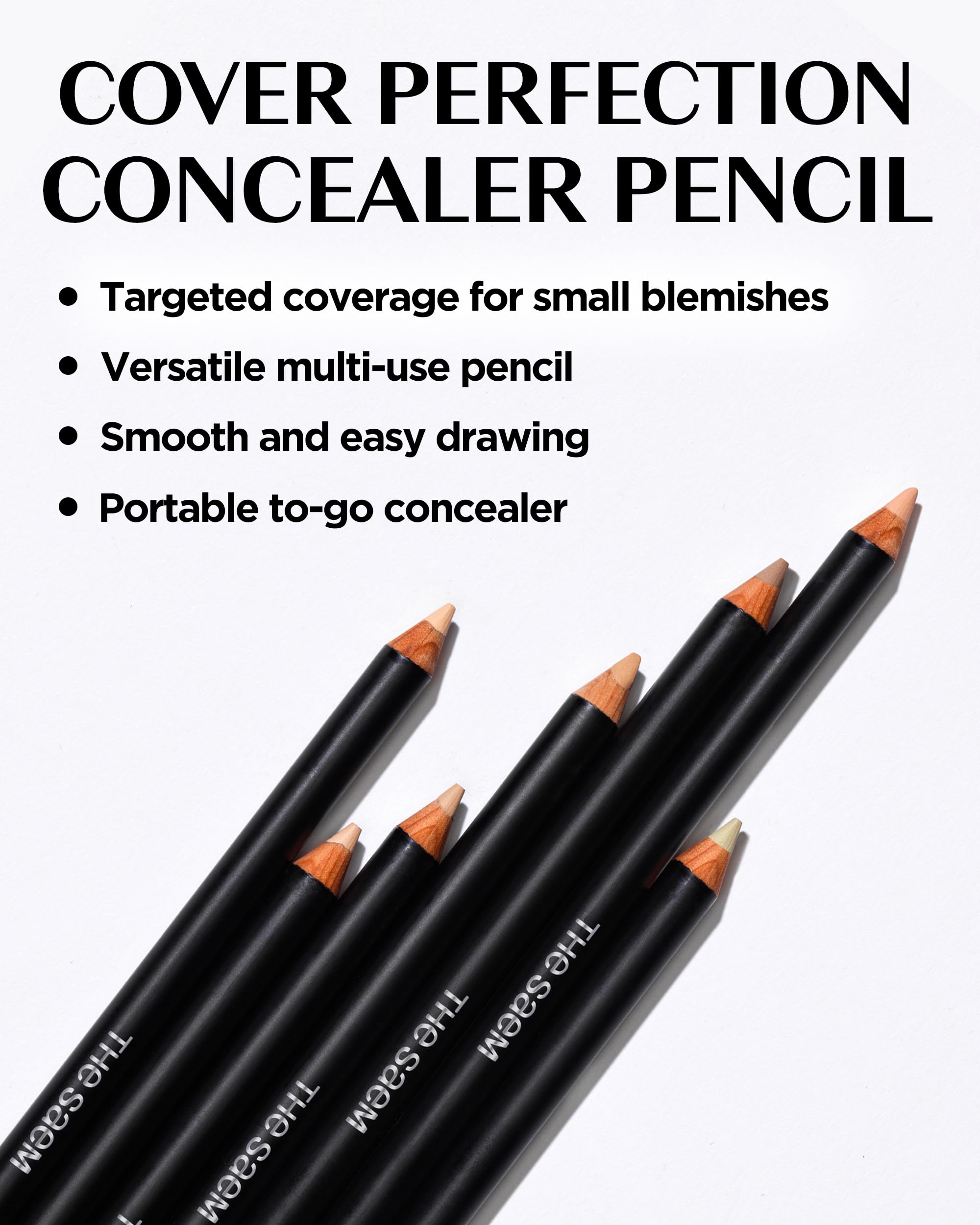 THESAEM concealer slim tip closeup demonstrating precision application and accurate coverage