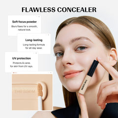 THESAEM blended under‑eye application showing natural, crease‑resistant result