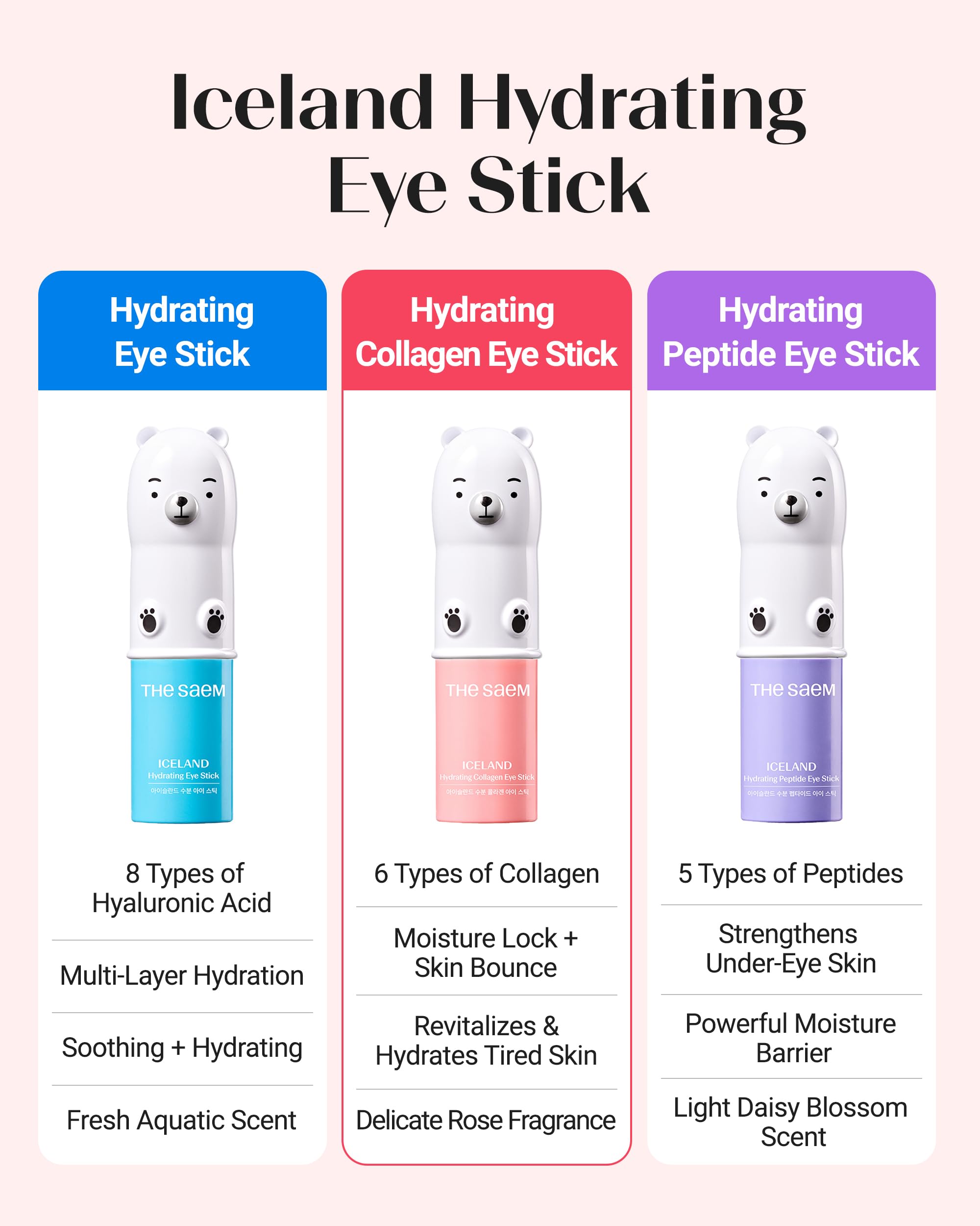 THESAEM eye stick after application on skin demonstrating smoother texture