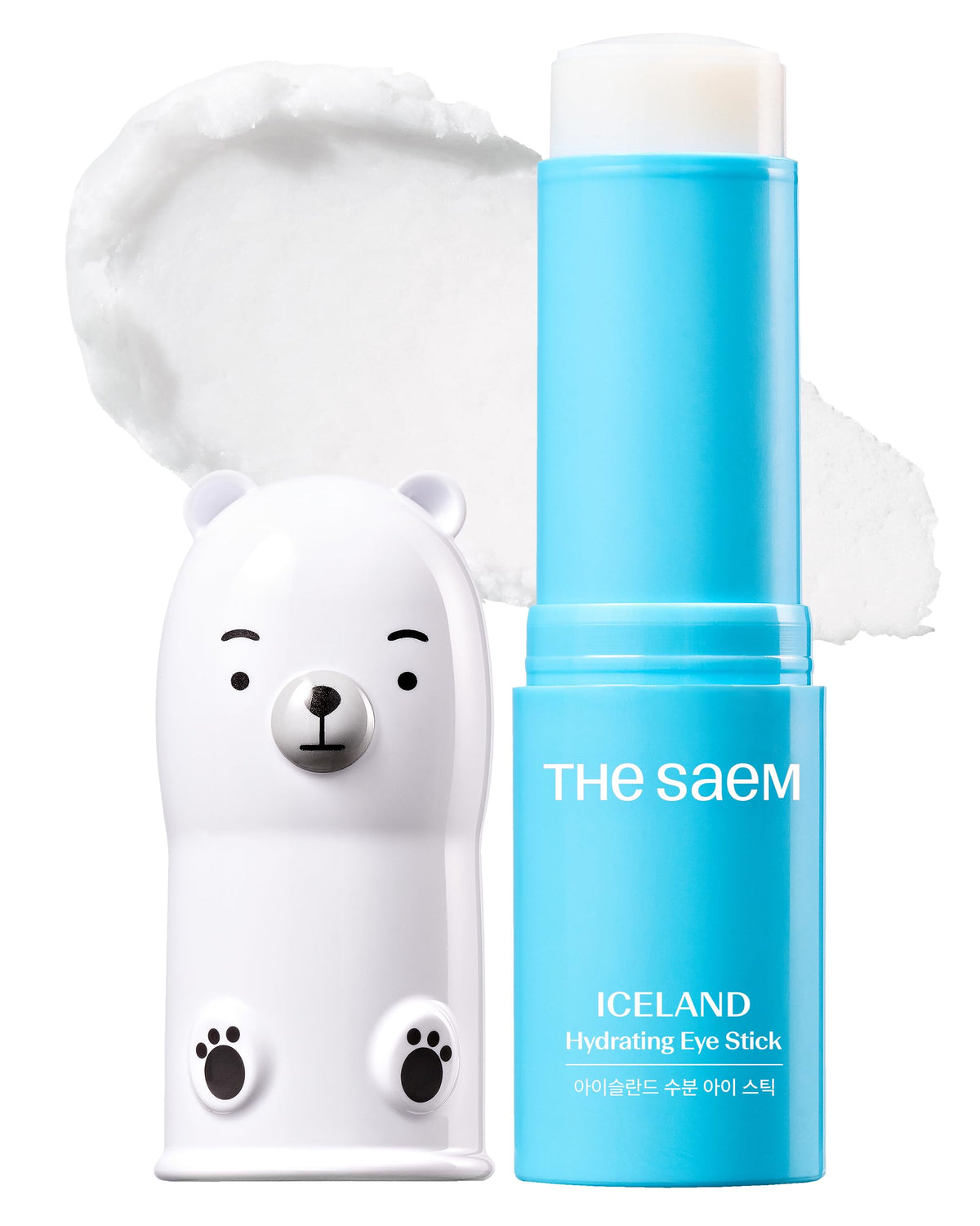 THESAEM eye stick front packaging shows compact travel-friendly design and cooling benefit