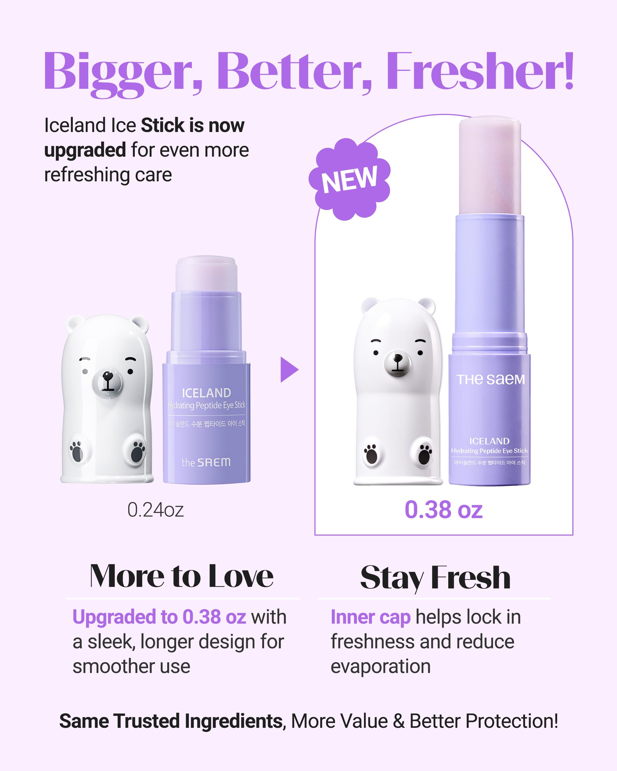 THESAEM eye stick roller head close-up demonstrating smooth application benefit