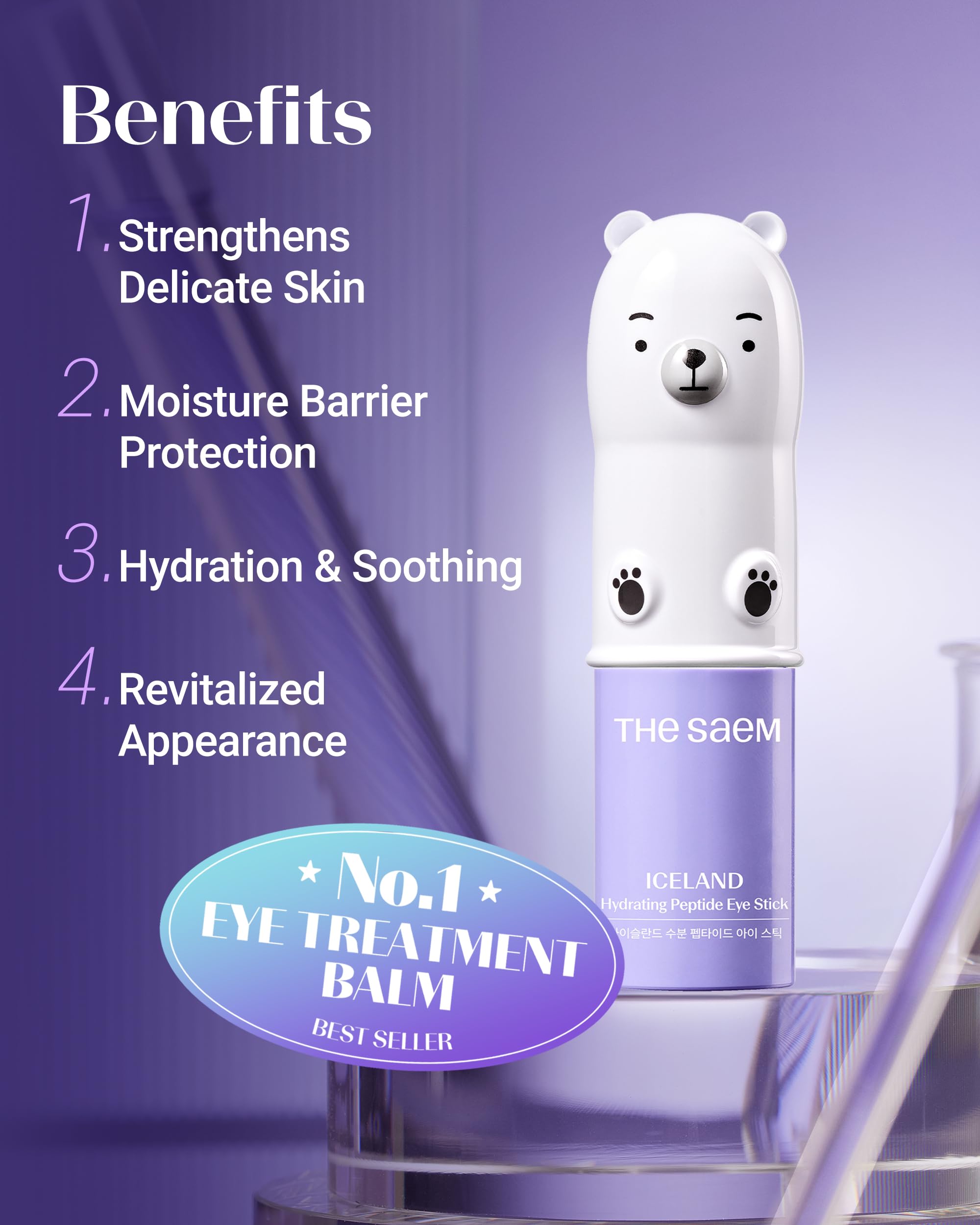 THESAEM eye stick glide on skin texture showing lightweight hydration benefit