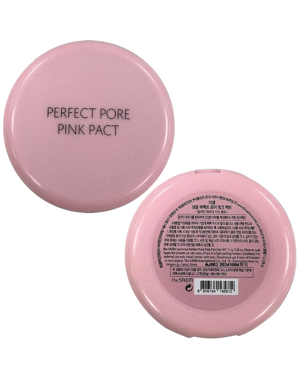 THESAEM compact in a makeup bag, suggests on-the-go oil control