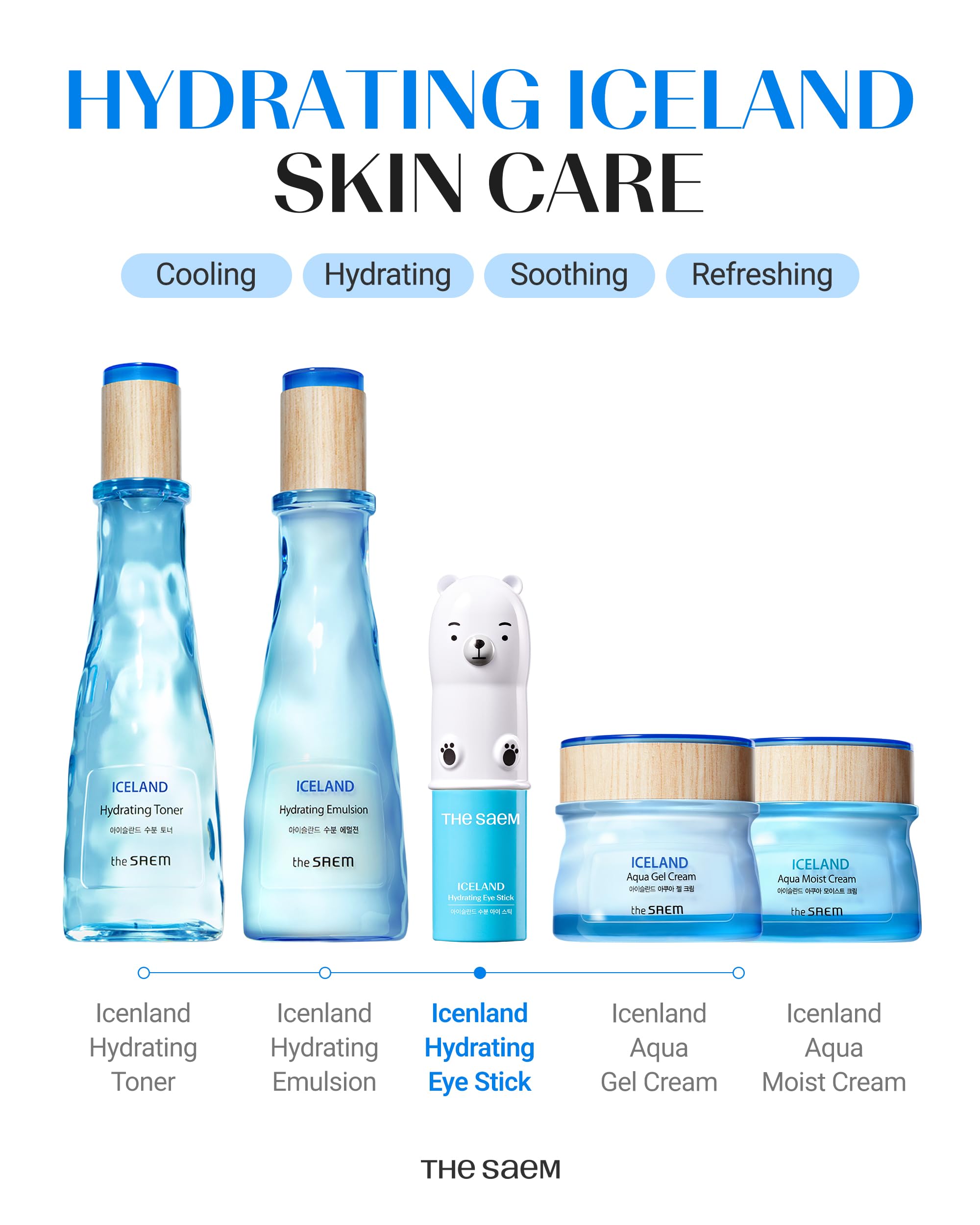 THESAEM on bathroom vanity in lifestyle setting conveying daily refresh and convenience