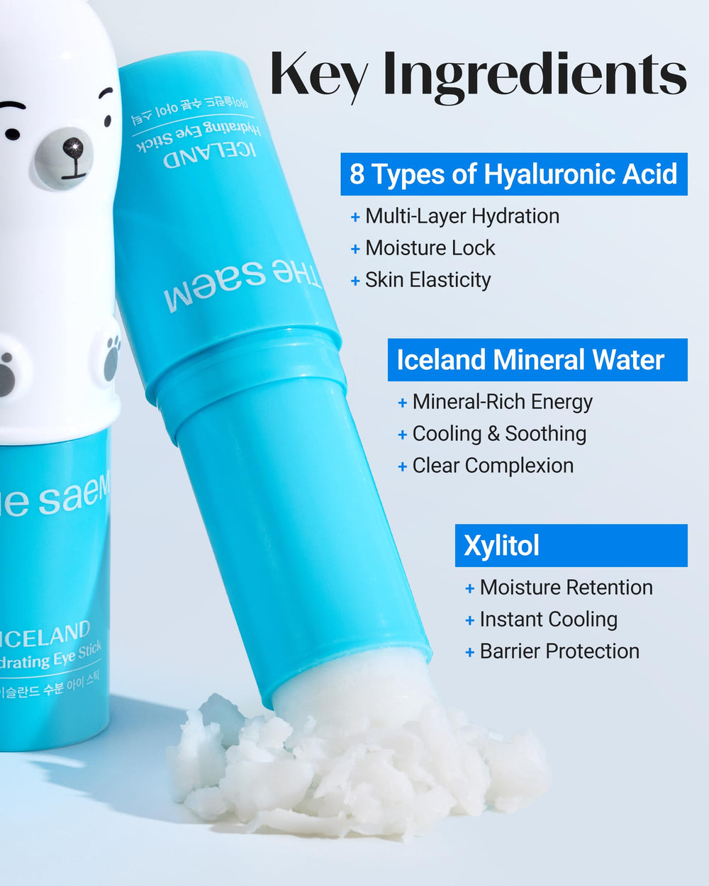 THESAEM next to skincare bottle showing how it layers with other treatments
