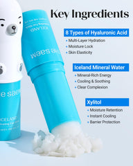 THESAEM next to skincare bottle showing how it layers with other treatments