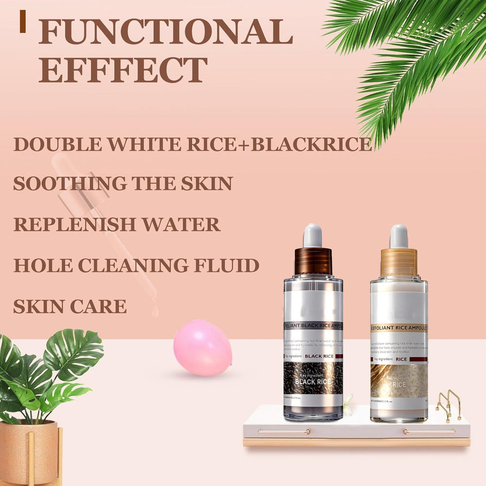 THESHYING black rice texture close-up highlighting gentle exfoliation