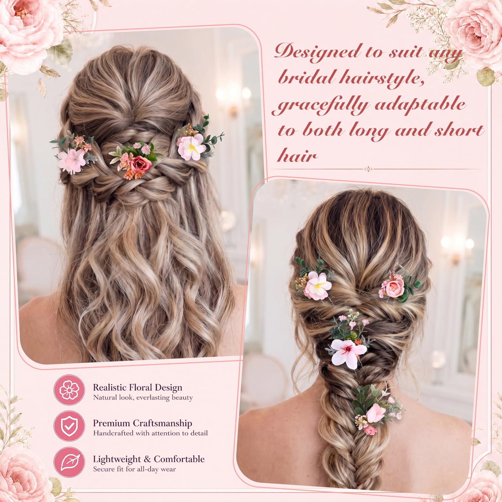 Thiccywoov worn by a bride side profile demonstrating secure hold and style