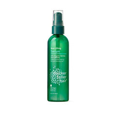 Thicker Fuller Hair front packaging showing bottle and label, highlights clean vegan formula