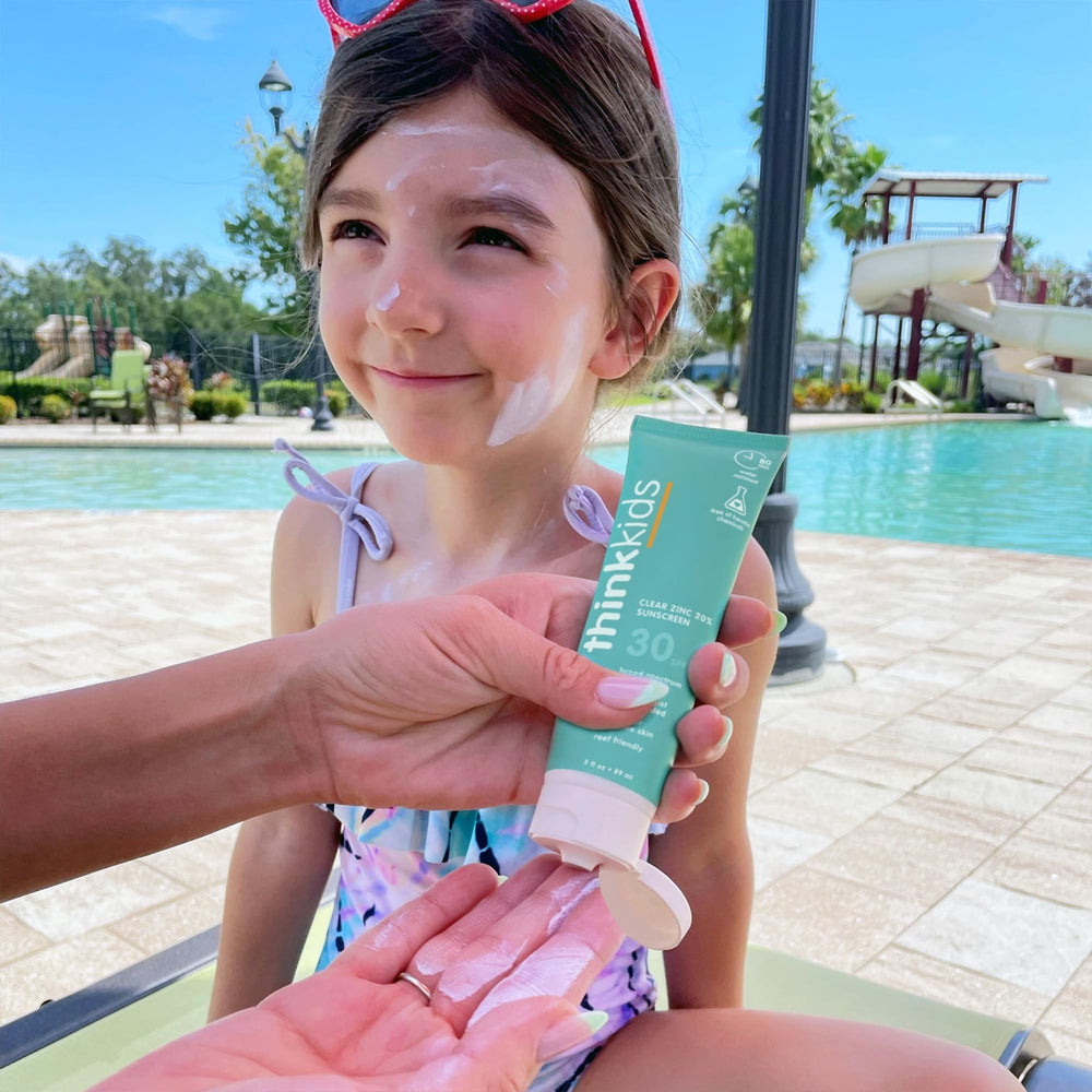 THINK thinkkids applied on child’s arm, quick spread and comfortable wear benefit