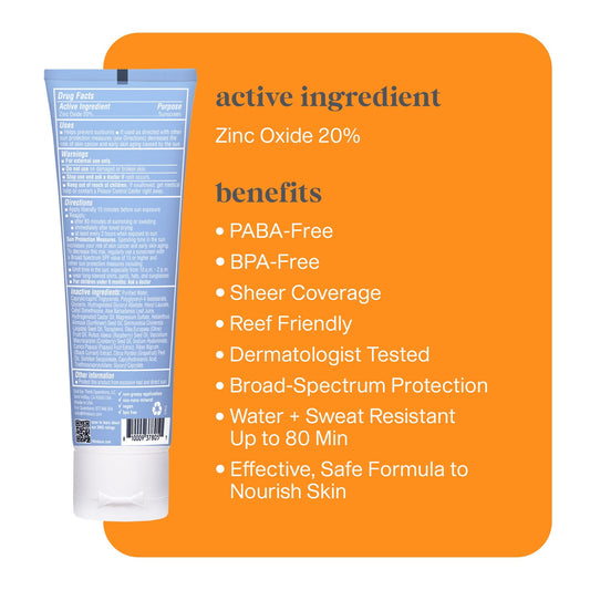 Thinksport lotion texture closeup demonstrating clear zinc oxide, smooth absorption benefit