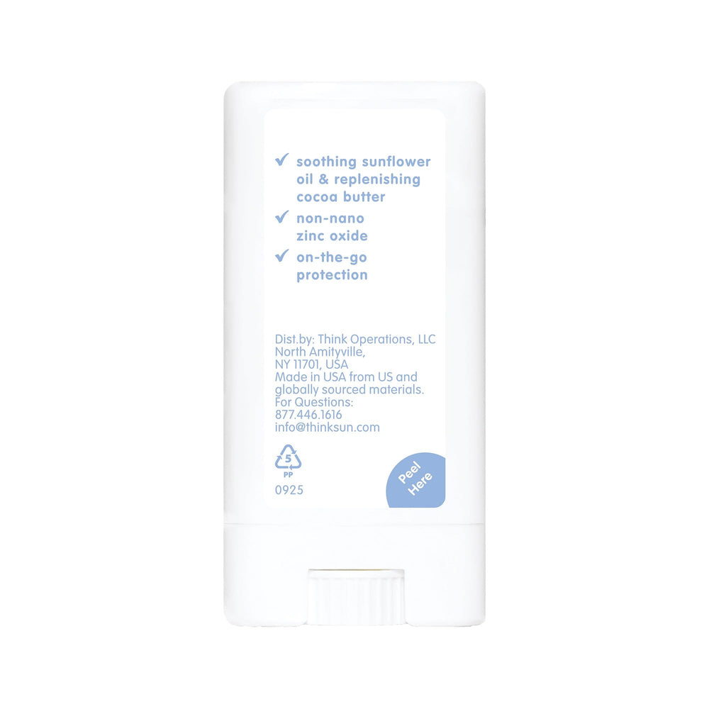 THINK thinksports stick ingredient label highlighting reef-safe formulation