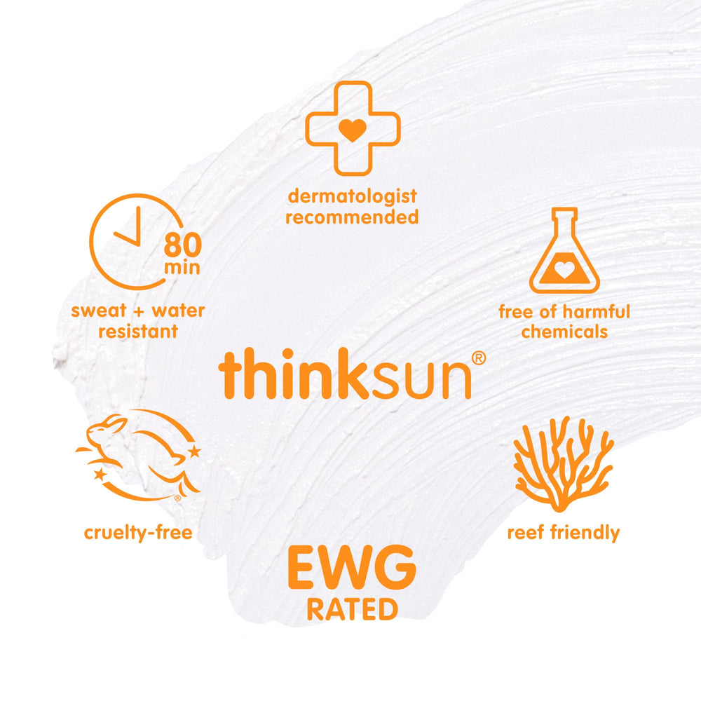 THINK thinksports stick poolside demonstrating water-resistant protection