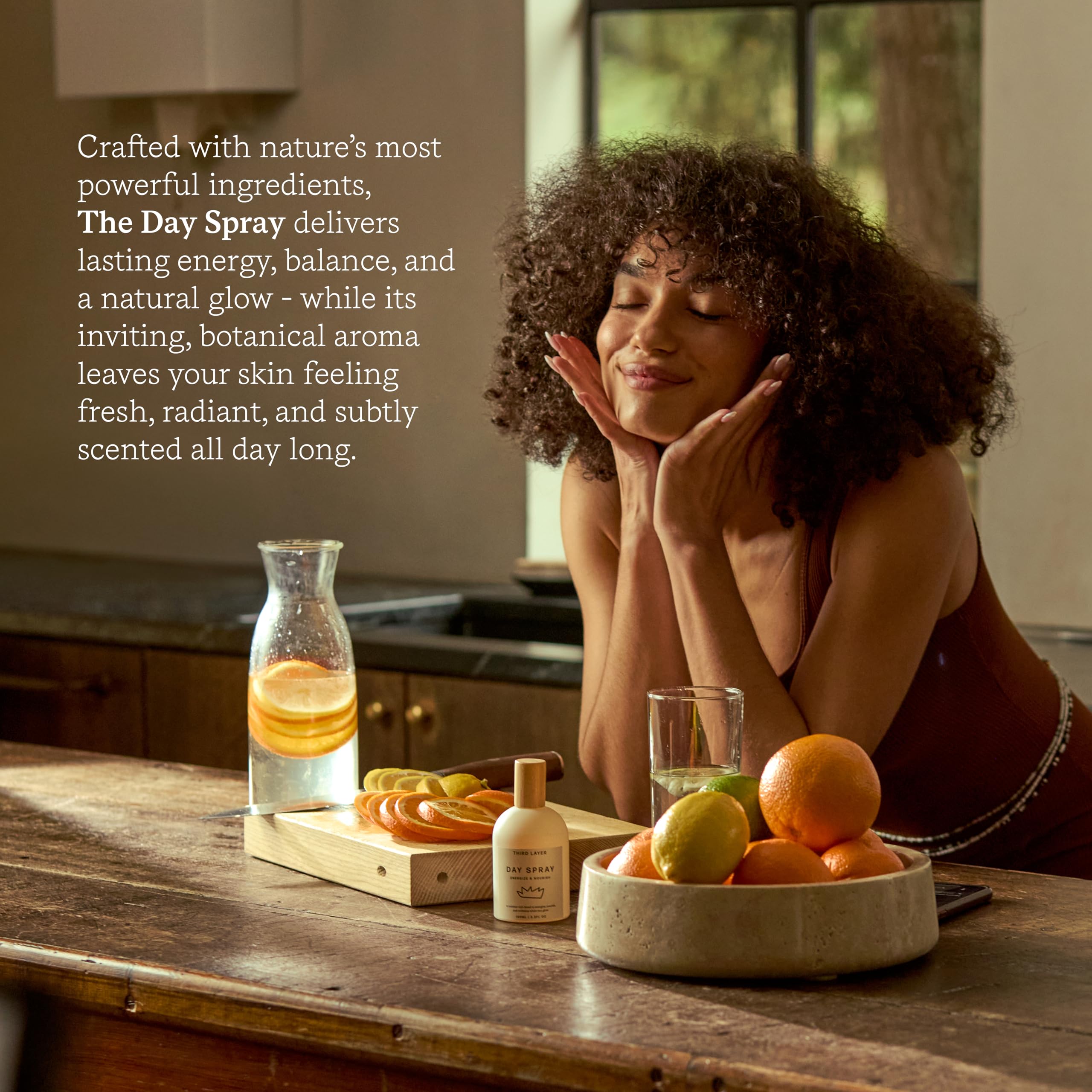 Third Layer oil texture on skin absorbing quickly for a soft finish