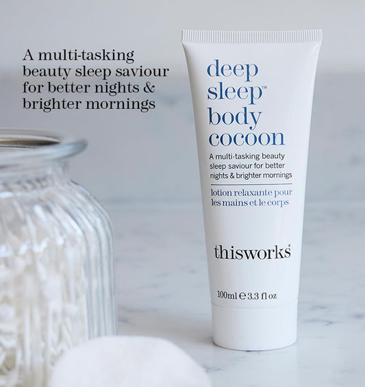 THISWORKS lotion texture swatch showing fast-absorbing hydration