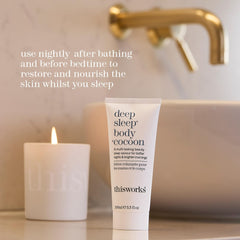 THISWORKS tube inside washbag for travel-friendly moisturization