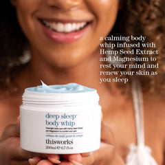 THISWORKS shea butter and magnesium ingredients display for nourishing benefit