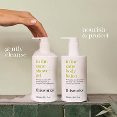 THISWORKS with eucalyptus and petitgrain ingredients showing natural botanicals for aromatic benefits