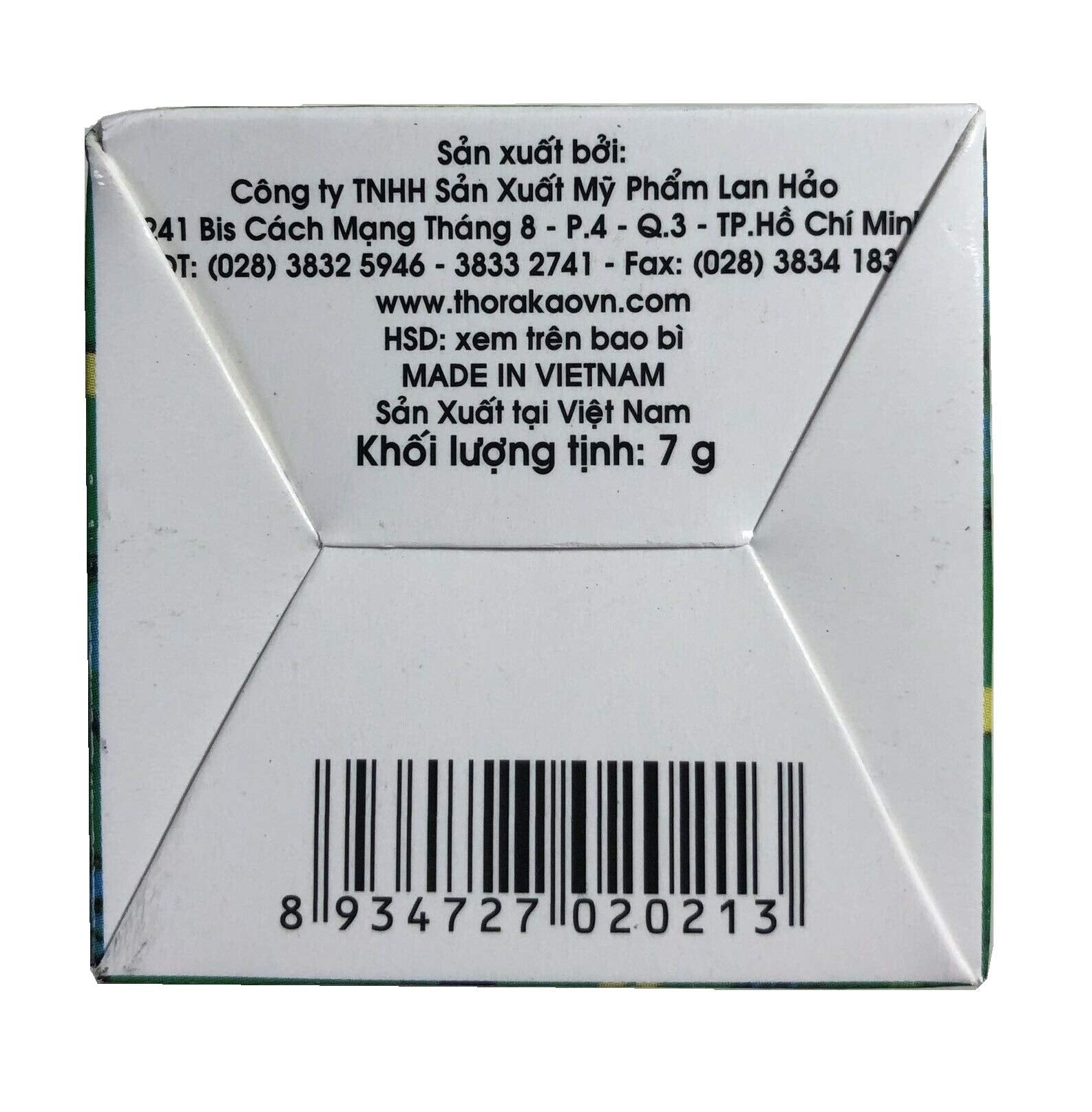 Close-up of Thorakao label and ingredient list showcasing traditional botanicals