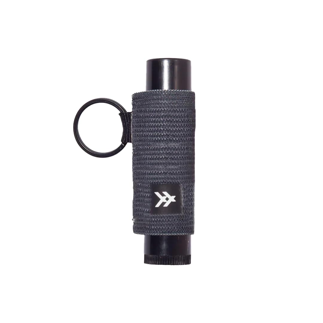Thread Wallets black chapstick holder front view showing sleek compact design and easy access