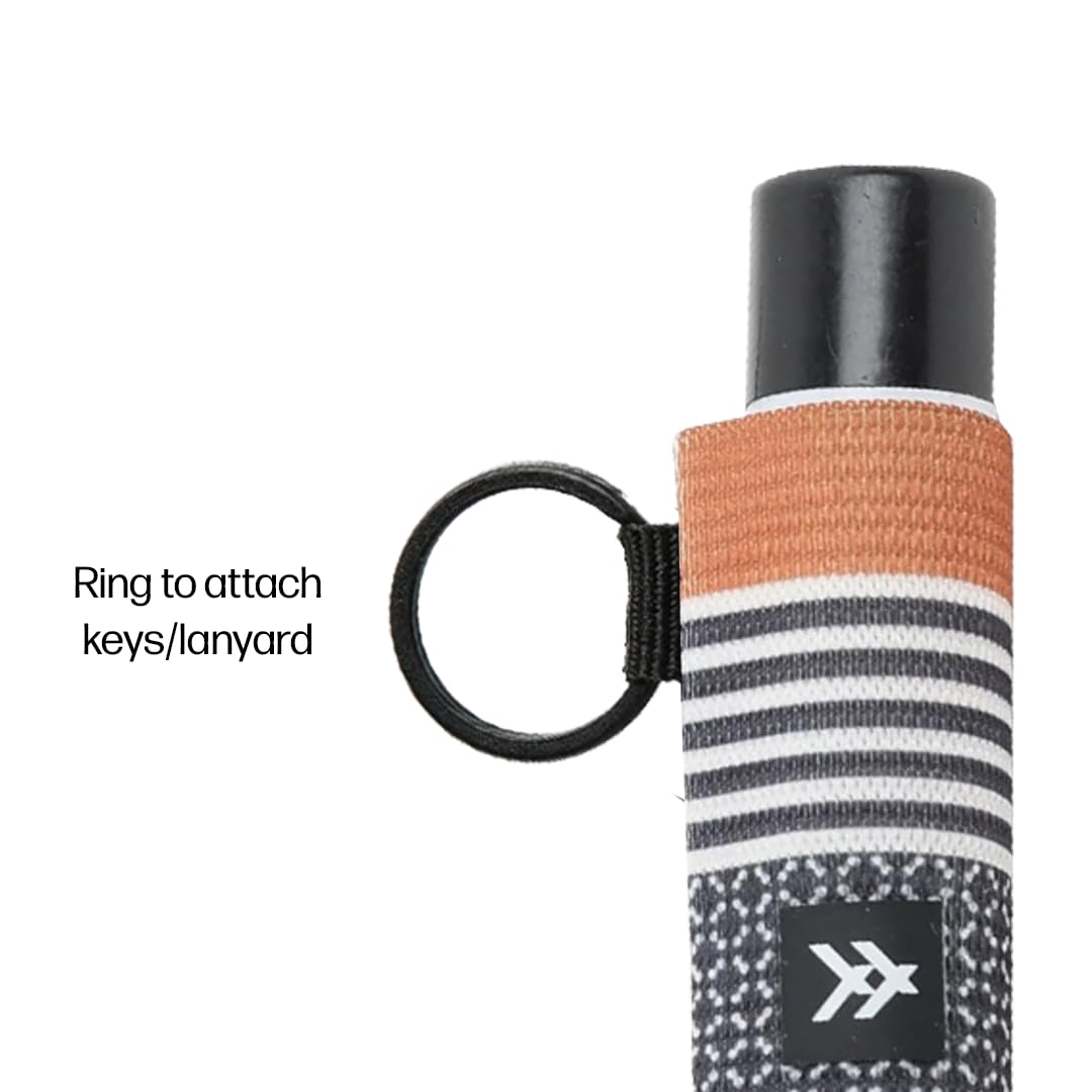 Thread Wallets Sanders attached to keychain in hand, fast one-handed access