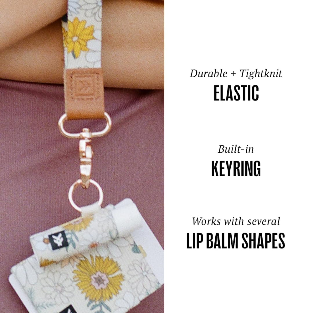 Thread Wallets Blossom elastic close-up showing stretch and secure grip benefit