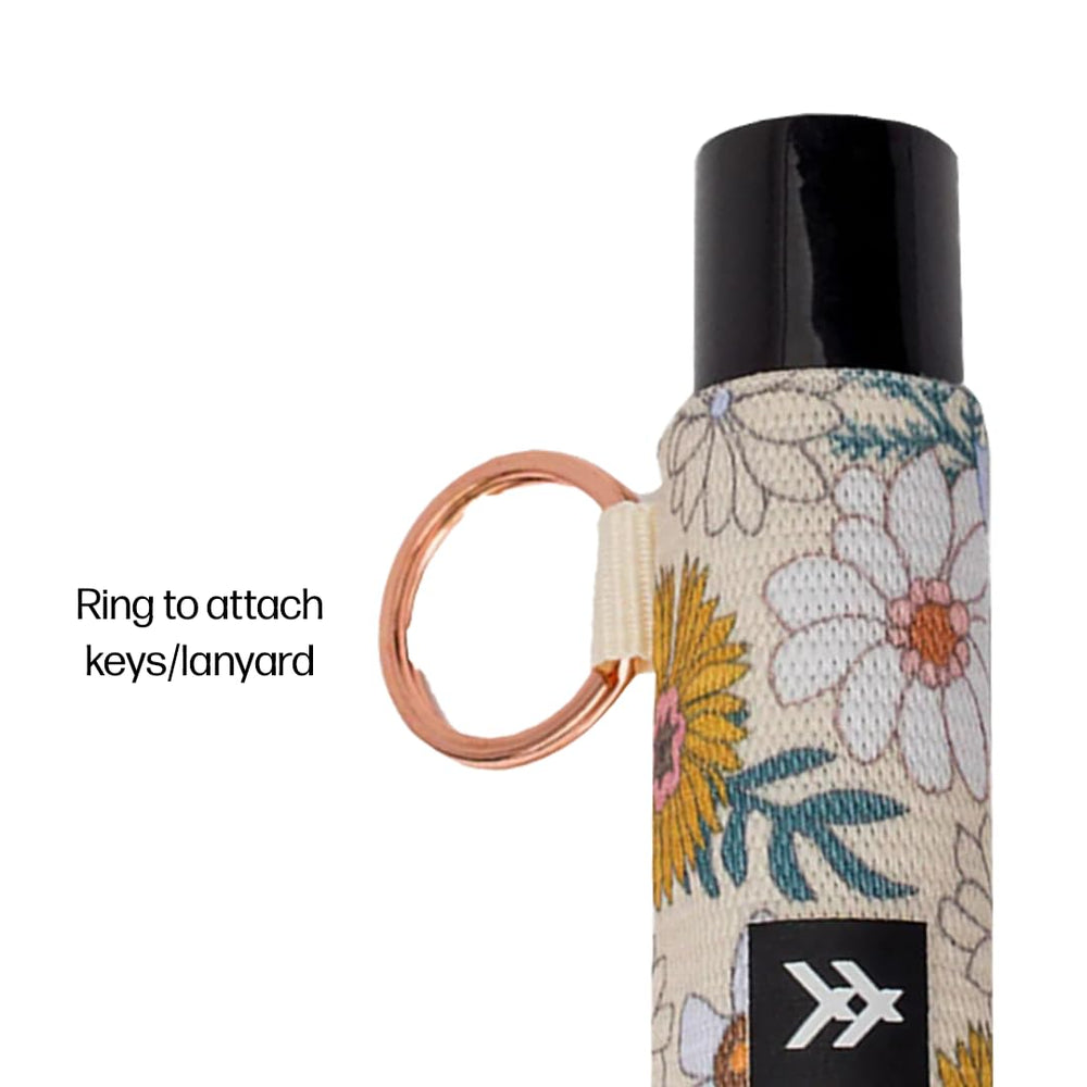 Thread Wallets Blossom attached to keys showing easy access and portability benefit