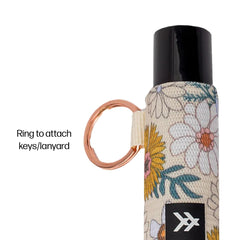 Thread Wallets Blossom attached to keys showing easy access and portability benefit