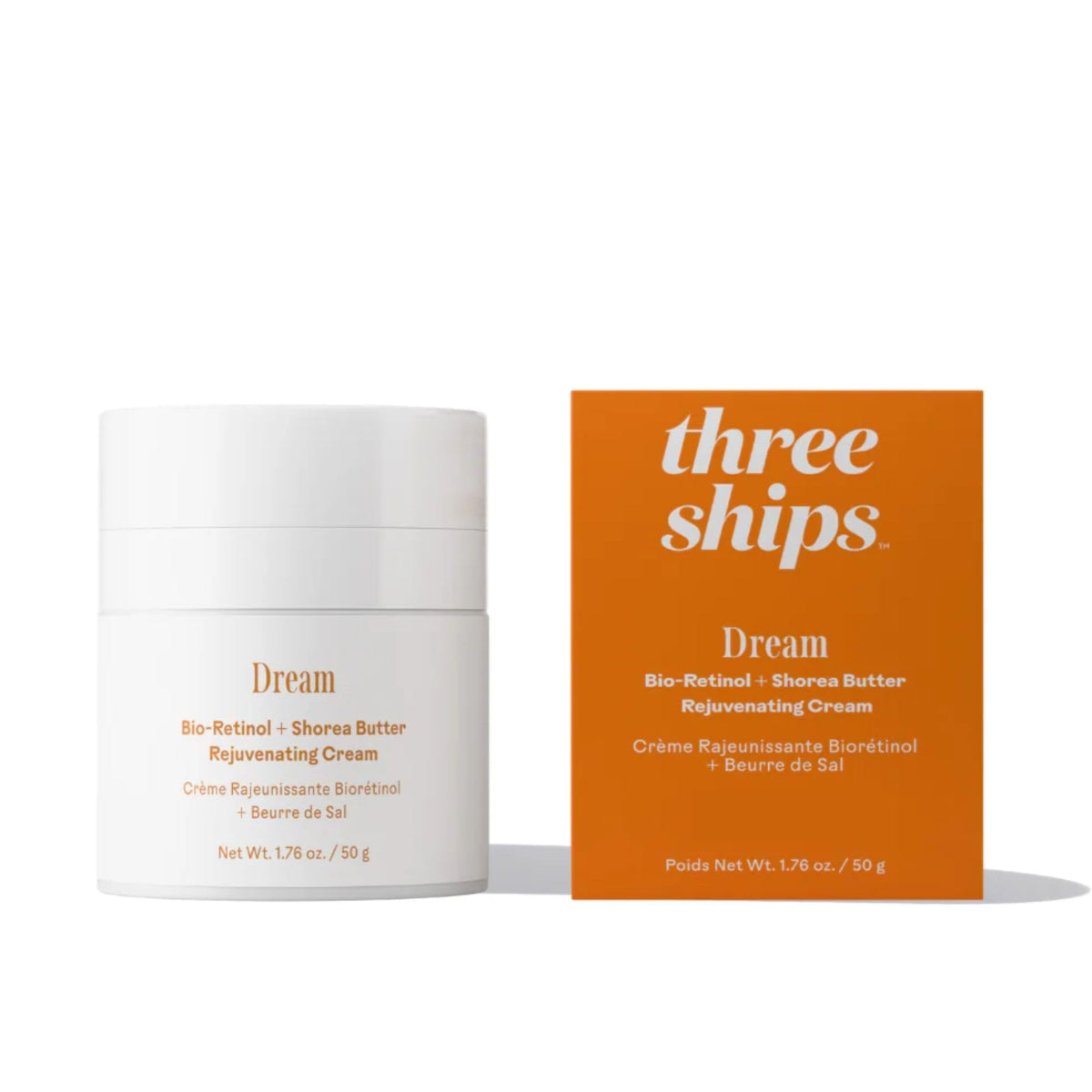 Three Ships jar front view highlighting clean packaging and brand clarity