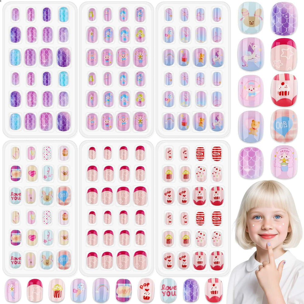 Thrilez front packaging showing 144-piece kids nail kit and easy use benefit