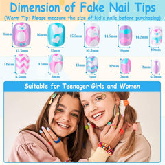 Thrilez child wearing nails smiling, showing comfortable daily wear