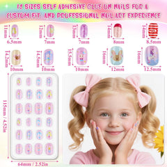 Thrilez short press-on nails applied on child hands for comfortable wear