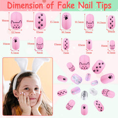 Thrilez nails applied on a child hand demonstrating neat full-cover short look