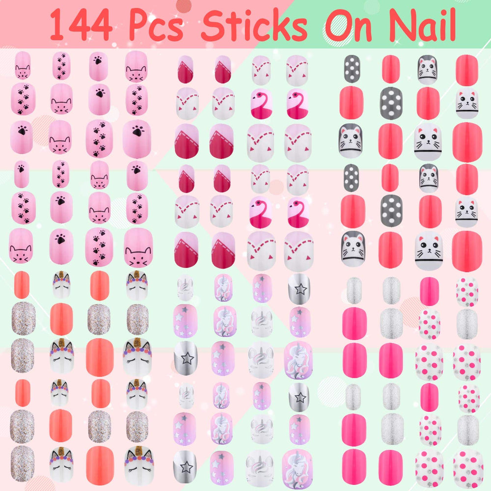 Thrilez display of short nail sizes illustrating 12-size variety for better fit