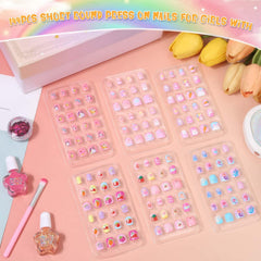 Thrilez layout of ten small nail sizes arranged for easy size selection and fitting benefit