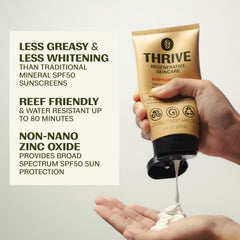 Thrive Natural Care back label displaying ingredient list and instructions