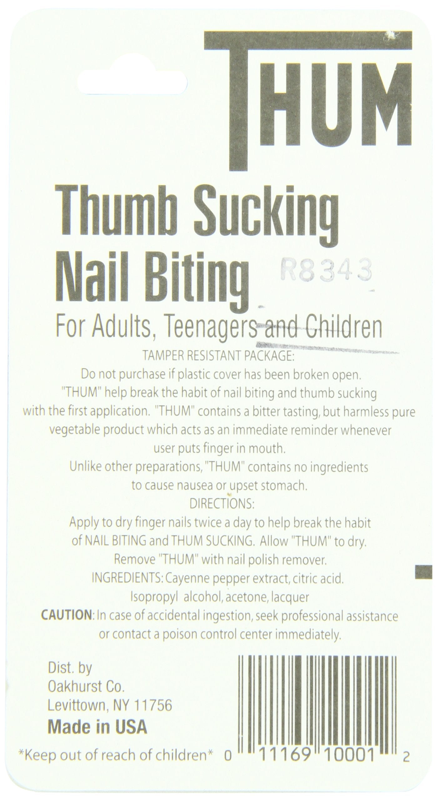 Thum brush application closeup on fingertip demonstrating easy targeted use and result