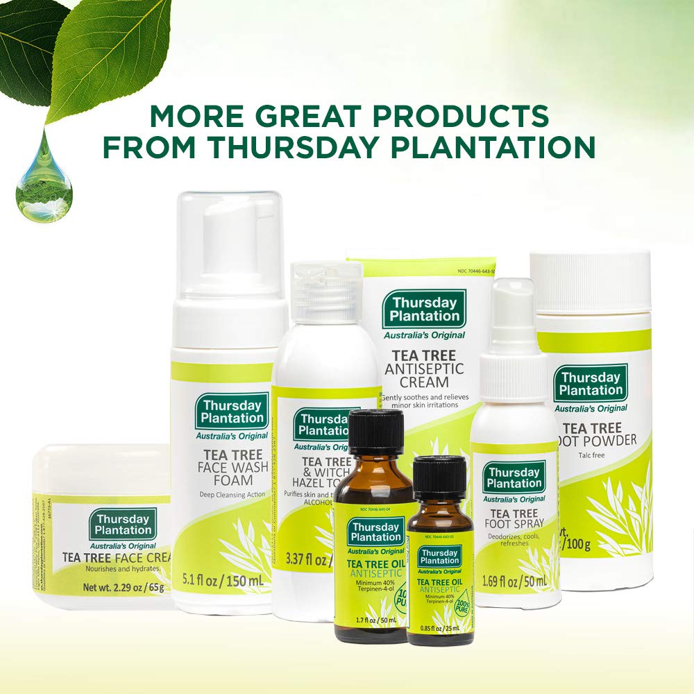 Thursday Plantation tube staged on bathroom shelf for everyday first-aid
