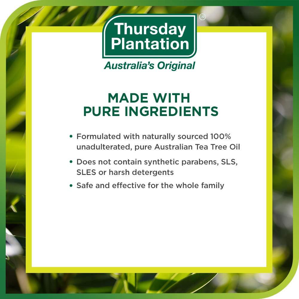 Thursday Plantation tube cap and ingredient label for product trust
