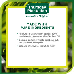 Thursday Plantation tube cap and ingredient label for product trust