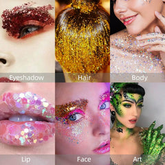 THZCU applied to eyebrow and cheek to highlight precise cosmetic use and bold color