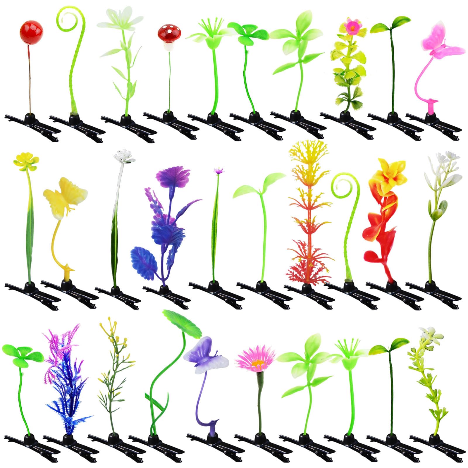 Tianhoudeger front packaging showing 30 plant hair clips, great for gifting